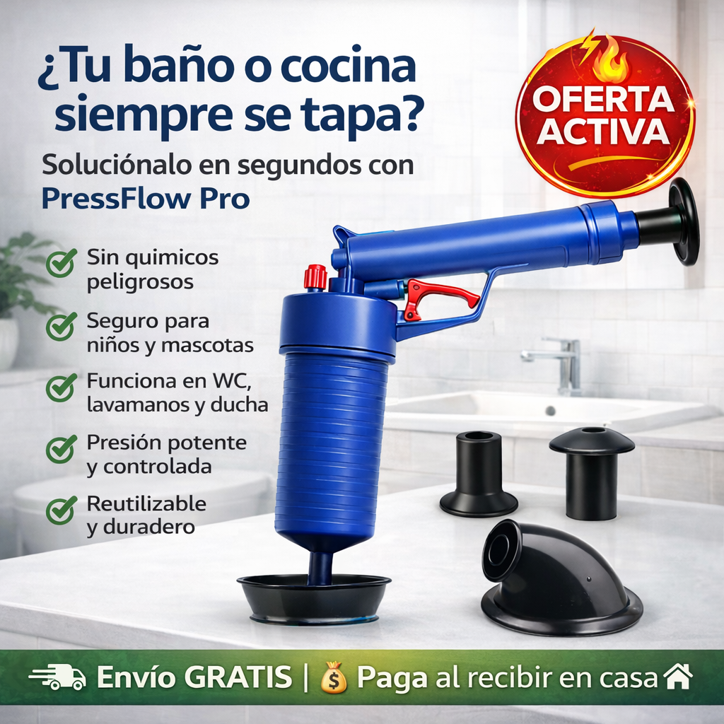 Destapador de Presión para Cañerías del Hogar-PressFlow Pro