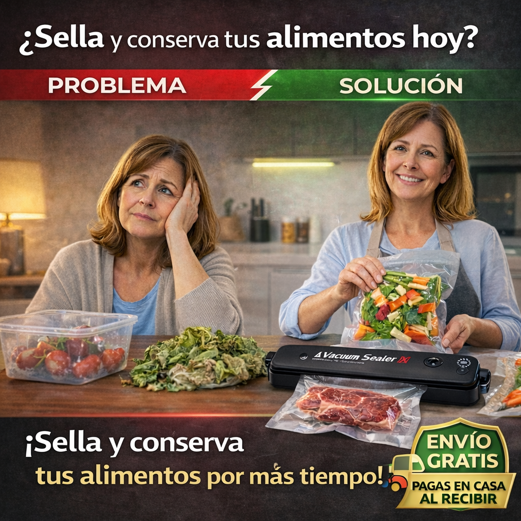 Vacuum Sealer – Selladora al Vacío Incluye rollo de bolsas de 5 metros + Envío Gratis