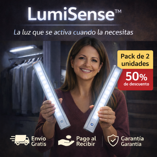 ¡Ilumina tu hogar al instante con un toque de magia! ✨ LumiSense™ – Pack de 2 Barras LED de 30 cm recargables con sensor de movimiento