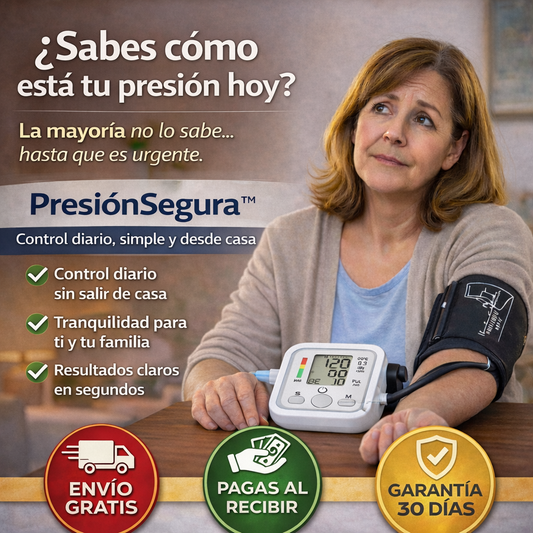 Tensiómetro Digital de Brazo con Pantalla LCD - PresiónSegura™ + Envió Gratis🚛